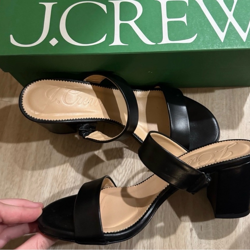 J Crew heels sandals for fall 7.5 leather gorgeous! Newish